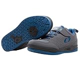 O'NEAL | Mountainbike-Schuhe | MTB Downhill Freeride | Vegan | SPD-Pedalplatten-kompatible Sohle, haltbares und leichtes PU, Belüftungsöffnungen | Flow SPD V.22 Shoe | Erwachsene | Grau Blau | 44