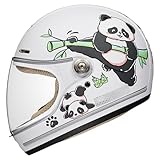 Integralhelm Für Kinder Mit Visier, Sturzhelm Für Jungen Und Mädchen, Roller- Und Cruiser-Fahrradhelm, ECE-Geprüft, Cartoon-Muster, Herausnehmbares Futter B,(46-52CM)