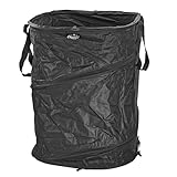 KesTek Profi Gartenabfallsack Pop Up Eckig 175L - Schwarz, Selbstaufstellend, Wasserabweisend, 3 Haltegriffe, Platzsparend Faltbar