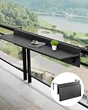 VEVOR Balkontisch, 800x300 mm, klappbarer Balkonhängetisch, Klapptisch für den Außenbereich, 22 kg Tragkraft, passend für Geländer von 2,54 bis 15 cm, Serviertisch für Terrasse und Deck