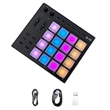 MIDI Strike Pad Controller Beat Maker with Lock Slot & 16 RGB Illuminated Beat Pads Force Sensing Assignable Control