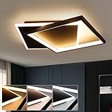 ZMH LED Deckenleuchte Wohnzimmer Dimmbar - 44W Deckenlampe Schlafzimmer Schwarz mit Fernbedienung Modern Design Wohnzimmerlampe Schlafzimmerlampe Esszimmerlampe für Büro Küche Flur - 44 * 40**6CM