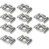 Bohrclip | 10 Edelstahl-Klemmen Für Weidezaun-Paneele,Regalhalterungen & Stützen Für Garten, Hof, Farm, Wege, Einfahrt, Terrasse & Haushalt