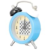 Toyvian Mini Schachwecker Batteriebetrieben ohne Batterie Kleine Tischuhr mit Schachmuster Stilvoller Wecker für Erwachsene Tragbarer Schachuhr Timer Zufällige Farbe
