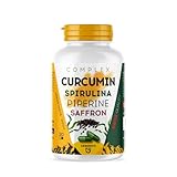 Complex Curcumin – Stoffwechselunterstützung und Wohlbefinden mit Curcumin, Spirulina und Piperin – 30 Kapseln – Nahrungsergänzungsmittel