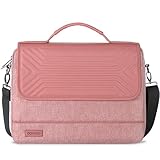 DOMISO 15-15,6 Zoll Wasserdicht Laptop Tasche Aktentasche Schultertasche Notebooktasche für 15.6' Lenovo IdeaPad ThinkPad/HP Pavilion 15 ENVY 15 / Dell XPS 15 / Apple/Asus, Rosa