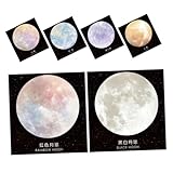 HORIALENCE 6Stücke Planet Memo Notizen Runde Form Selbstklebende Notizblöcke Bunten Farben Kreative Haftnotizen für Schule und Bürobedarf Niedliche Kawaii Notizblätter