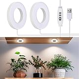 Decken Pflanzenlampe LED Grow Light Led Grow Lampe, 96 LEDs Vollspektrum Pflanzenlicht für Zimmerpflanzen, mit 3/9/12H Auto-Timer, 3 Farben, 10 Dimmen, Pflanzenleuchten für kleine Pflanzen, 2 Kopf
