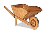 GartenDepot24 Blumenschubkarre Blumenkübel Pflanzkasten aus Holz, braun, L100 x B40 x H41,5 cm