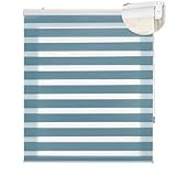 Fenster Rollos für Tür und Fenster ohne Bohren, Sonnenschutzrollo Beige 30x50cm mit Montagematerial