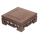 Toyvian Brenner Basis für massive Holzholz dekorativ orientalisch Miniatur Handwerksmesse Unterstützung steht zimmerpflanzen Sockel Anzeigeständer für Sammlerstücke hölzern