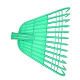 MERRYHAPY Plastik Gartenrechen Leichtgewichtiger Handrechen Ergonomischer Gras Laubbesen Für Rasenpflege Unkrautentfernung und Getreidetrocknung Grün