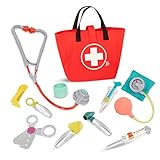 B. toys Arztkoffer Kinder 11 Teile mit Zubehör – Tasche, Fieberthermometer, Spritze, Stethoskop und mehr – Spielzeug ab 18 Monaten
