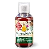 ChronoBalance® 100ml Mariendistel Öl für Hunde, als natürliche Nahrungsergänzung, unterstützend für Stoff- und Fellwechsel, reich an Vitamin E, Omega-6 und Omega-9, Dosierbecher enthalten.