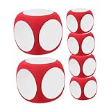 Hohopeti Leere Schaumstoffwürfel 6 Stück 6cm Abwischbar Selbstgemacht Würfel mit Abgerundeten Ecken für Unterricht Lernspiele Pädagogische Aktivitäten Wiederverwendbar Klassenzimmerbedarf