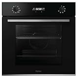 Haier HWOS2BFA2P5A Multifunktionsofen, Pyrolytisch und Hydrolytisch, Fassungsvermögen 70 l, 1 Gitter und 1 Airfry-Tablett, 9 Funktionen, Display mit weißer LED, Teleskopführung, 3 Glasscheiben an der