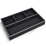 KINGFOM™ Leder Stiftablagen (Schwarz)