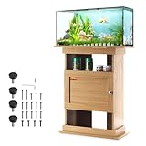 VEVOR Aquariumständer, 20 Gallonen Fischtankständer, 64 x 40 x 72 cm MDF Schildkrötentankständer, 76 kg Tragkraft, Reptilientankständer mit Aufbewahrung, Schrank und Hardware-Kit, Lindenholzfarbe