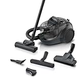 Bosch Staubsauger beutellos Serie 4 BGD21BA3T, beutelloser Staubsauger, für alle Bodenarten geeignet, HEPA Hygienefilter, Hartbodendüse, Turbodüse, schwarz
