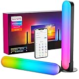 RYQLVOT Smart LED Lightbar 2 Pcs RGB Decorative Lamp，App-Steuerung RGB Smart LED Lamp, 16 Millionen Farben zum Selbermachen und Musiksynchronisierung, Gaming Lampe, Stimmungslichter für TV Backlight