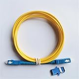 Cable Fibra Optica SC/UPC-SC/UPC Optisches Kabel FTTH Single Mode Indoor Patchkabel Verlängerungskabel 2M/5M/15M Fibra Optica (2M UPC mit Adapter)