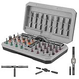 Ratschen Schraubendreher Set, 42-in-1 Magnetisches Schraubendreher-Set, mit 40 Bits, mit abnehmbarem Ratschengriff, Präzisions-Reparatur-Werkzeug-Set - Schwarz