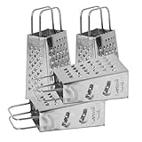 OKUMEYR 4 Stück Edelstahl Vierkantreibe Käsereibe Küchenraspel für Käse Zitrone Gewürze Robust Langlebig Einfach zu Reinigen für Zuhause und Gastronomie