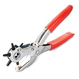 Lochzange, Gürtellochzange, Gürtel Lochzange, Leder Locher, Gürtel Locher, Ledergürtel Puncher, Lochzange für Leder, Profi Revolverlochzange, Leather Hole Punch Belt Puncher, 6 Größe, 2-4.5MM