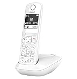 Gigaset AS690 - Schnurloses DECT-Telefon - großes, kontrastreiches Display - brillante Audioqualität - einstellbare Klangprofile, Freisprechfunktion - Anrufschutz, weiß [Deutsche Version]