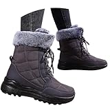 Schneeschuhe Damen Gefüttert,2025 Warm Hoch Schneeboots Schnee Schuhe Winterschuhe Winterstiefel Schneestiefel Flach Sneaker Winter Daunenstiefel Winterboots Snow Shoes