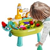 Tewzafiya Wassertisch für Kleinkinder, Tischspielzeug mit Sand und Wasser für – Rollenspiel Küche mit Angeln für Garten, Krippe, Schule, Camping, Strand
