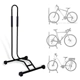 CCLIFE Fahrradständer Boden Radständer für 29 zoll Fahrrad mit Reifenbreiten bis 65 mm Eisen Fahrradhalter 42,7x39,5x80 cm