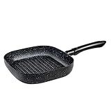 Quadratische Pfanne im japanischen Stil, Antihaft-Keramik-Trockenpfanne, Bratpfanne, gestreifte Steakpfanne, gebratener Fisch, Grillpfanne