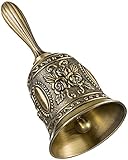 Eruinfang Handglocke, Hand Glocke,Resturant Service Glocke, Tischglocke Handglocke Handglocke Klassische Handklingel Glocke für Schule, Abendessen am Empfang, Hotelservice, Meditationsgebet