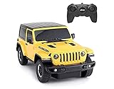 RASTAR Jeep Wrangler JL 1:24 RC Spielzeugauto, ferngesteuertes Auto, gelb, für Kinder Mädchen Kleinkinder