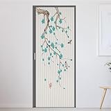 Magnetische Akkordeon-Falttür 8024 Zoll Wabenschiebeteilung für Wohnzimmer, Schlafzimmer, WC, Balkon, ohne Bohren, platzsparende Türlösung (140 x 203 cm)