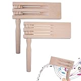 DMSESRLS 2 Stück Holzratsche Geräusche Maker, Spinning Doppel Ratsche Holz, Krachmacher, Holz Rassel, Musikinstrumente Kinder für Spiele Parteien Veranstaltungen, Sportveranstaltungen