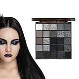 Rauche Lid-chatten -Make -up -Palette - 25 -farbige Schwarze Schwan -Lid-chatten -Palette | Dunkelschwarz & Graue Farbtöne - Lang Anhaltende Matte & Schimmer | Lidschatten Für Professionelle Rauchige