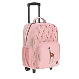 LÄSSIG Kinder Trolley Kindergepäck Reisekoffer mit Packriemen und Rollen ab 3 Jahre, 22 Liter, 46 cm/Kids Trolley Safari Giraffe