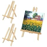 Staffelei aus Holz, für Tischdekoration, Leinwand, kleine Staffelei, Ständer, Holzstaffelei für Party, Geburtstag, Hochzeit, 3 Stück