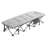 EYPKPL Gästebett Klappbares Campingbett, Baumwoll-Campingbetten für Erwachsene mit Matratze, Campingbett, Lounge-Stuhl, Belastung 500 Pfund, Feldbetten für Camping schnell öffnen