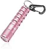 LUMINTOP EDC01 Mini LED Taschenlampe 120 Lumen Superhelle, Schlüsselanhänger Taschenlampe LED Wasserdichte Taschenlampe, 3 Modi, IPX8 wasserdicht, kleine Taschenlampe(Rosa)
