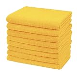 gryeer 8er-Set Microfaser Geschirrtücher, weiche, super saugfähige und fussel freie Küchentücher, 45 x 65 cm (Gelb)