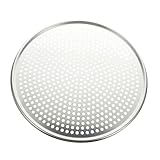 FELTECHELECTR Runde Verschleißfeste Pizzapfanne Gelochtem Design Gleichmäßige Hitzeverteilung Kratzfest Vielseitig für Pizza Kuchen und Pfannkuchen Lebensmittelecht für Haushalt und