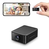 Liretope Mini Kamera, 4K HD WLAN Überwachungskamera Innen Für Live Übertragung Handy APP, WiFi Camera Nachtsichtkamera mit Bewegungsmelder/Lange Batterielaufzeit/Cloud-Speicherplat