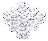 Nähwelt Flach Universal CB Spulen (10 Stück transparent /11,5 mm hoch) für Elna, Janome, Brother, W6, Singer, Carina, Veritas