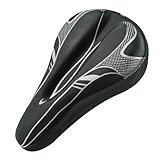Fahrradsattel Überzug, Gel Sattelbezug Fahrrad mit mehrschichtigem Polster, Universal Gepolsterte Fahrrad Sattelbezüge, Bequem Stossfest Sattelschutz Fahrradsitz für Rennradsättel Mountainbike