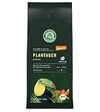 LEBENSBAUM Plantagen Kaffee, sortenreiner Arabica-Röstkaffee, naturmild & fein aromatisch, Demeter-Arabica mit angenehm leichter Säure, ganze Bohne, 250 g