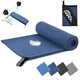 Mikrofaser Handtuch - 4 Farben & 7Größen - Kompakte Microfaser Handtücher -Fitness Handtuch, Sporthandtuch, für Outdoor, Strand, Camping, Sauna, Fitness (Navy blau, 100x200cm)