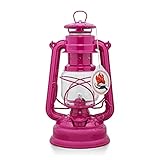 Feuerhand Sturmlaterne Baby Special 276 - Made in Germany seit 1893 - Petroleumlampe aus pulverbeschichtetem Stahl und bruchsicherem Glas - Tele-Magenta